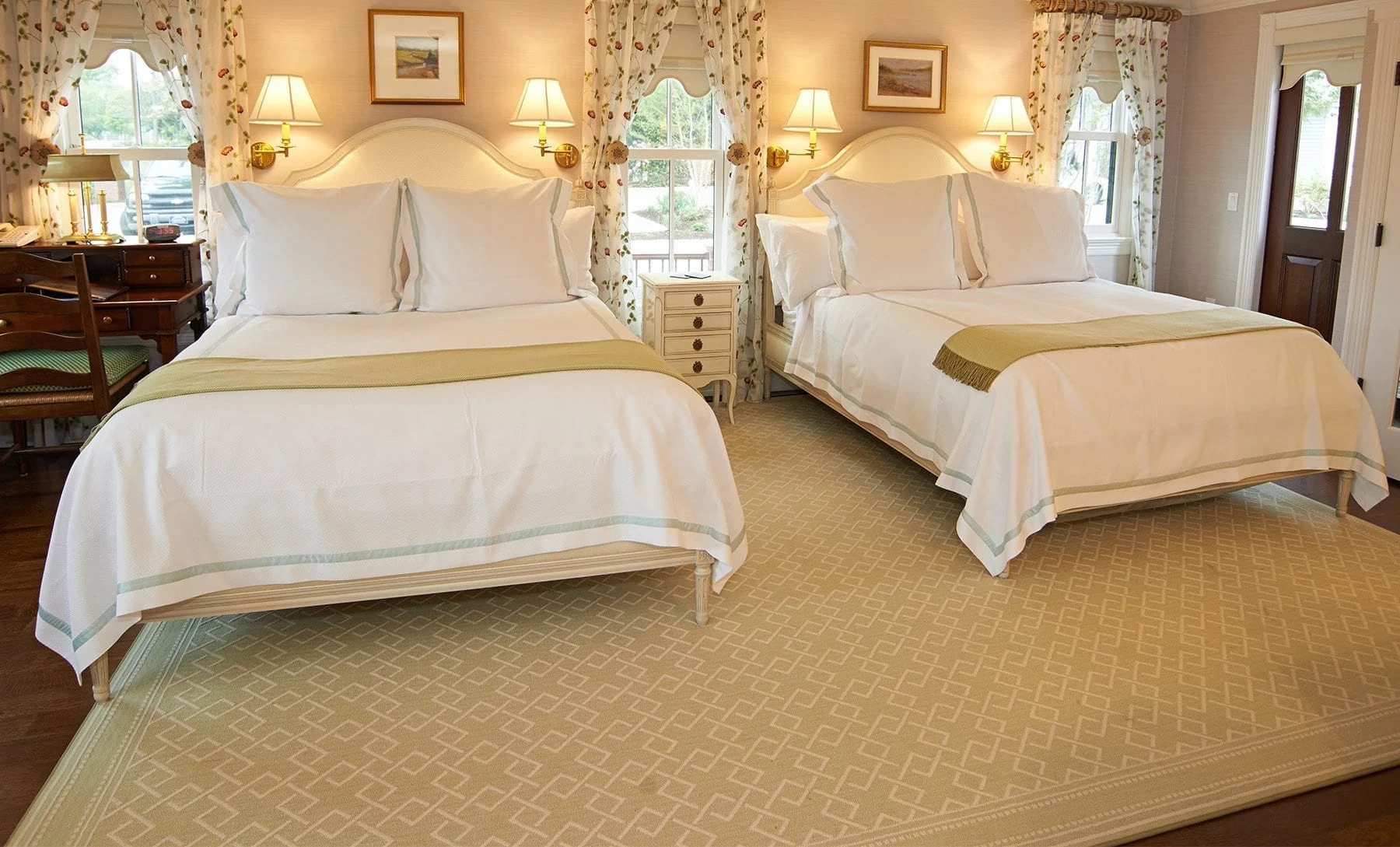 Two beds in guest house.