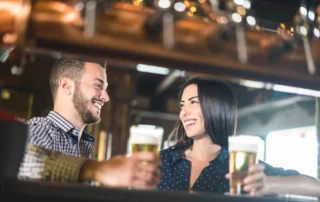 Photo of a Couple at one of the best breweries near Old Saybrook CT.