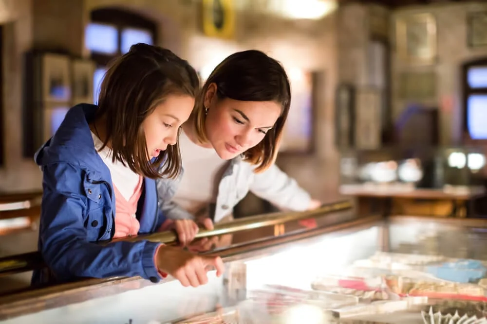 Photo of a Mother and Daughter at a Middlesex County Museum.