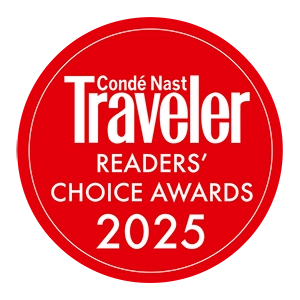 Conde Nast Traveler US Readers Choice Award button for 2025